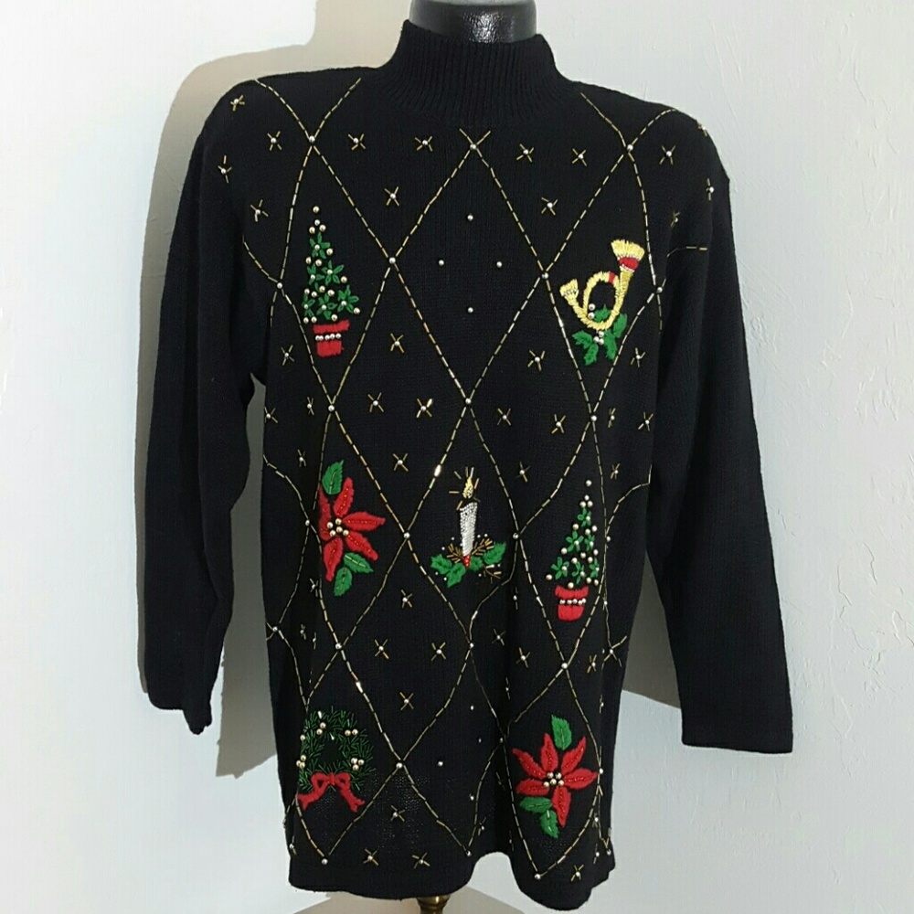 Ship'nshore sport vintage Ugly Christmas sweater size M
